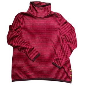 Aventura top women’s long sleeve lightweight organic cotton red brown M